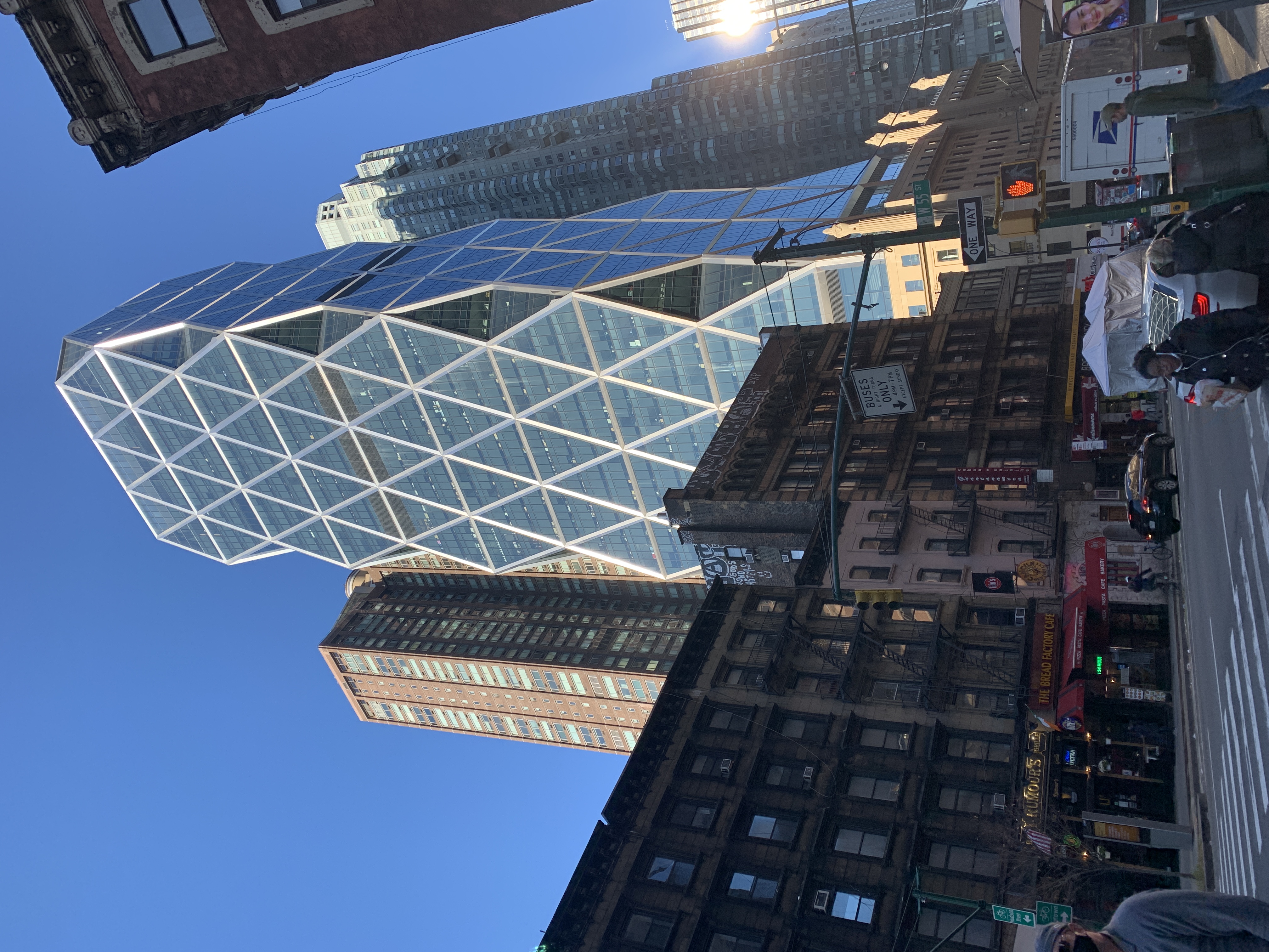 Street level shot of an nyc skyscraper